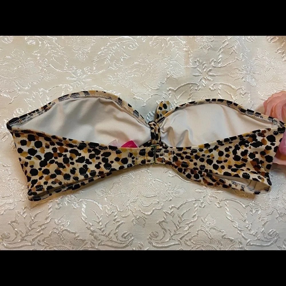 Victoria’s Secret Swim leopard print Bikini top L